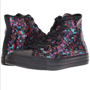 Limited edition converse with sequin size 10